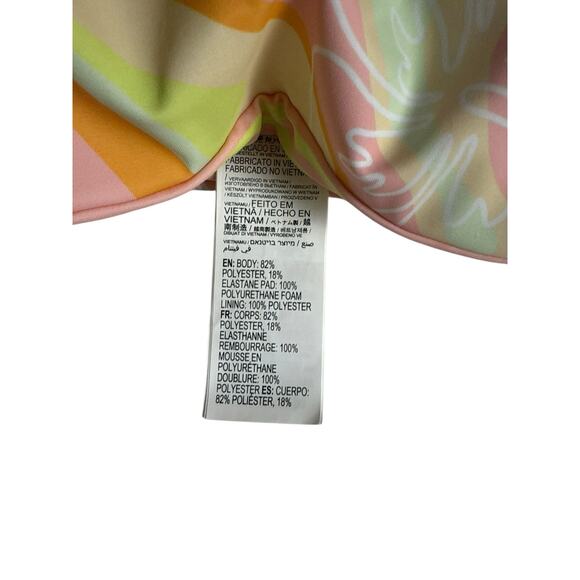 Roxy Girl’s Hibiscus Stripe Print Reversible Two Piece Bikini Swimsuit Set 16 - Picture 6 of 13